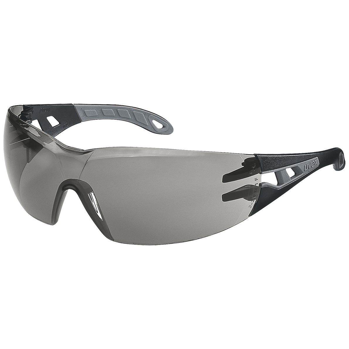 Scheibenfarbe grau//schwarz grau Uvex Arbeitsschutzbrille Bügelbrille pheos